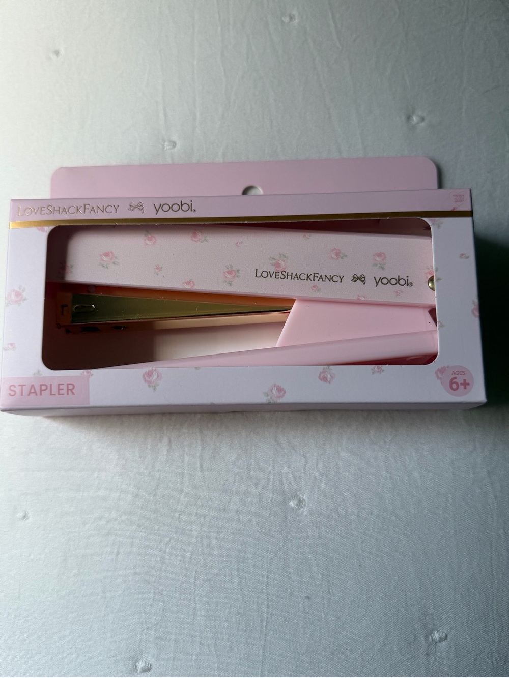 LoveShackFancy x Target  Yoobi
Blooming Heirloom Stapler
Strawberry Macaroon